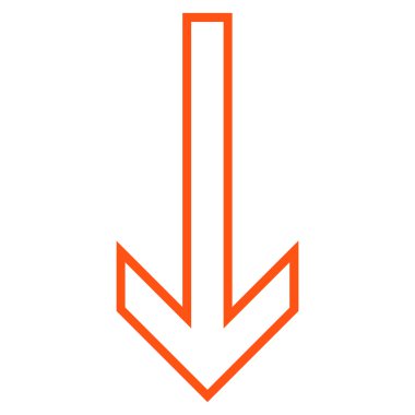 İnce çizgi vektör simgesi aşağı ok