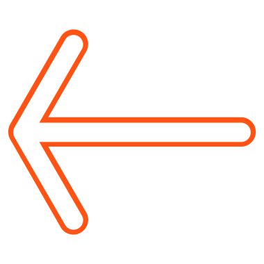 Ok sol anahat vektör simgesi