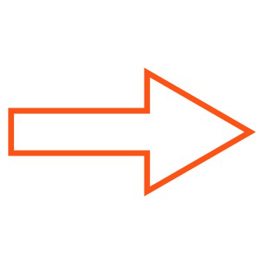 Ok şu ince çizgi vektör simgesi