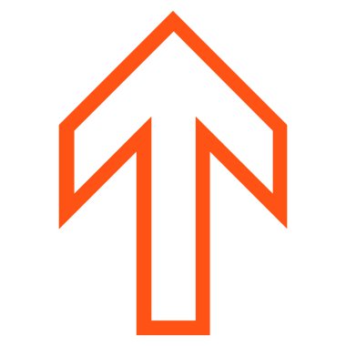 Kontur vektör simge yukarı ok