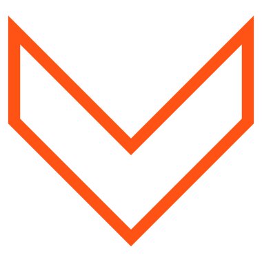 İnce çizgi vektör simgesi aşağı ok ucu