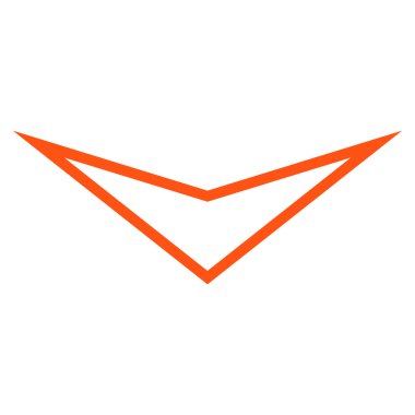 Kontur vektör simgesi aşağı ok ucu