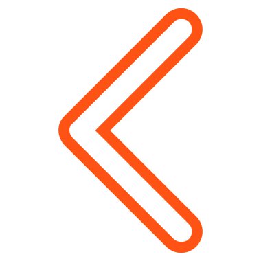 Ok ucu sol kontur vektör simgesi