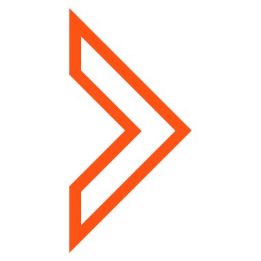 Ok ucu doğru anahat vektör simgesi