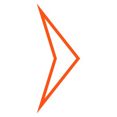 Ok ucu şu ince çizgi vektör simgesi