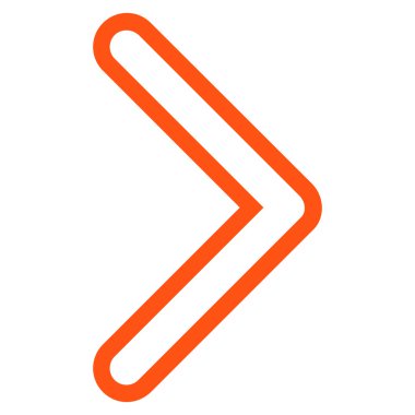 Ok ucu şu ince çizgi vektör simgesi