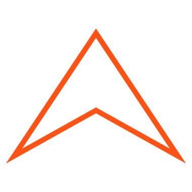 İnce çizgi vektör simge yukarı ok ucu