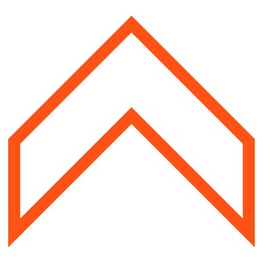 İnce çizgi vektör simge yukarı ok ucu