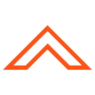 Kontur vektör simge yukarı ok ucu