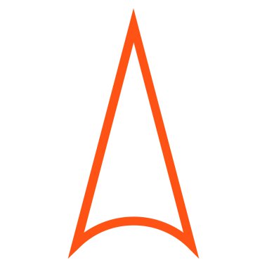 Kontur vektör simge yukarı ok ucu