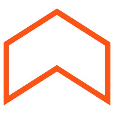 İnce çizgi vektör simge yukarı ok ucu