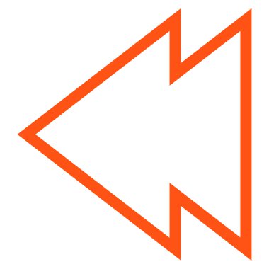 Yön sol kontur vektör simgesi