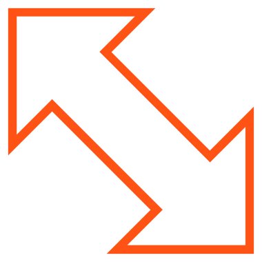 Exchange çapraz ince çizgi vektör simgesi