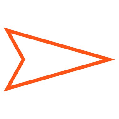 İşaretçiyi sağ kontur vektör simgesi