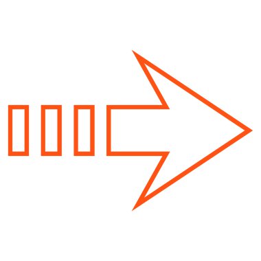 Doğru anahat vektör simge göndermek