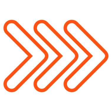 Üçlü işaretçisini sağ kontur vektör simgesi