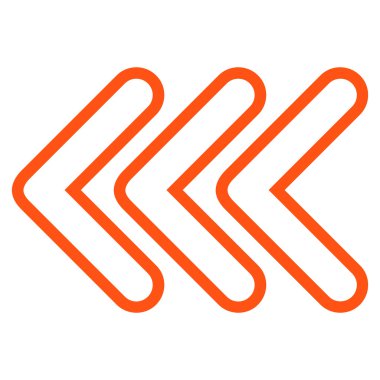 Üçlü işaretçi sol kontur vektör simgesi