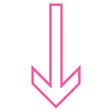 İnce çizgi vektör simgesi aşağı ok