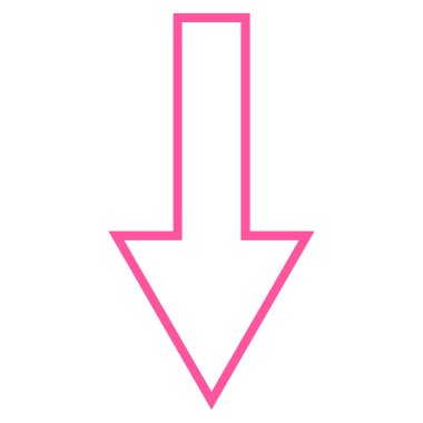 İnce çizgi vektör simgesi aşağı ok