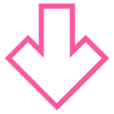 İnce çizgi vektör simgesi aşağı ok