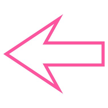 Ok sol kontur vektör simgesi