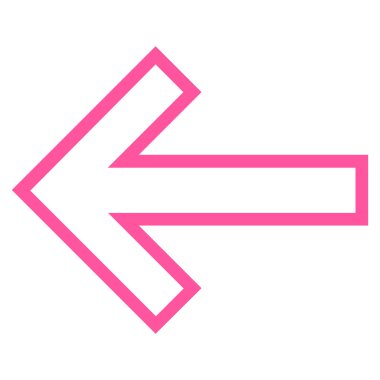 Ok sol kontur vektör simgesi