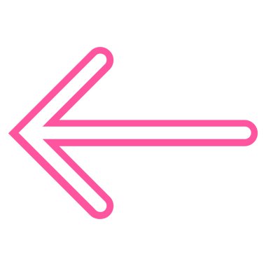 Ok sol kontur vektör simgesi