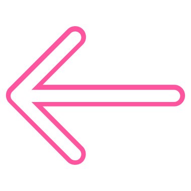 Ok sol anahat vektör simgesi