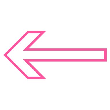 Ok sol kontur vektör simgesi