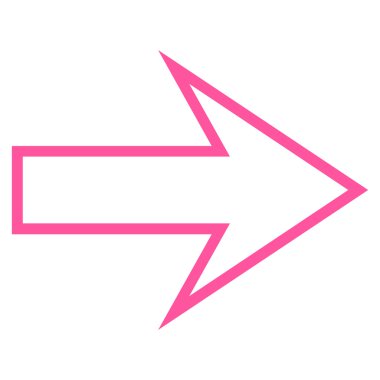 Ok sağ kontur vektör simgesi