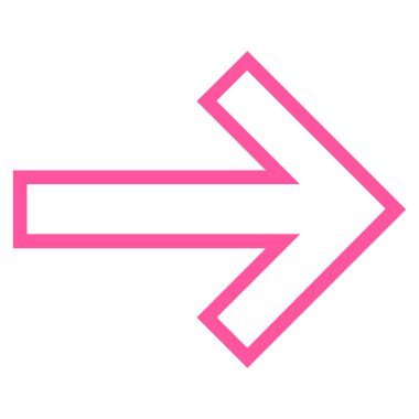 Ok sağ kontur vektör simgesi