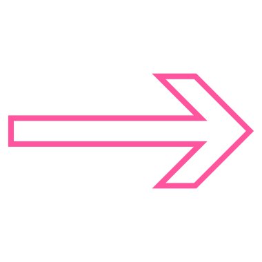 Ok şu ince çizgi vektör simgesi