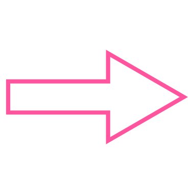 Ok şu ince çizgi vektör simgesi