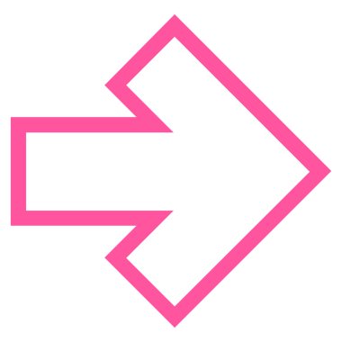 Kontur vektör simgesi sağ ok