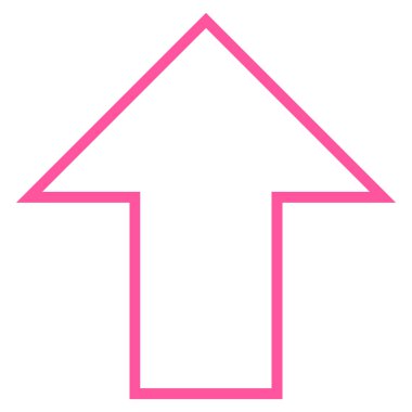 Kontur vektör simge yukarı ok