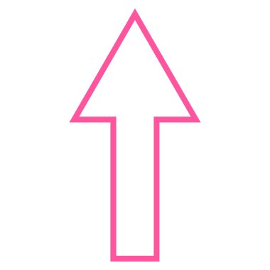 İnce çizgi vektör simge yukarı ok