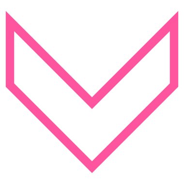 Kontur vektör simgesi aşağı ok ucu