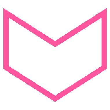 Anahat vektör simgesi aşağı ok ucu