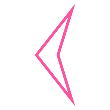 Ok ucu sol anahat vektör simgesi