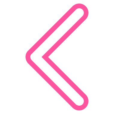 Ok ucu sol kontur vektör simgesi