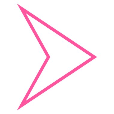 Ok ucu doğru anahat vektör simgesi