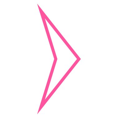 Ok ucu doğru anahat vektör simgesi