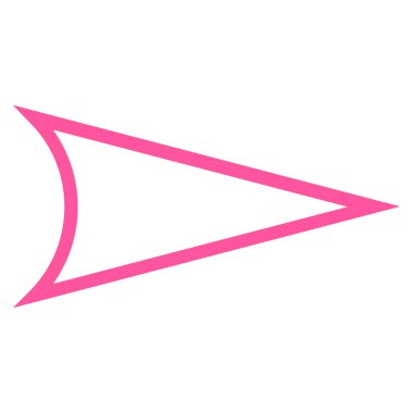 Ok ucu sağ kontur vektör simgesi