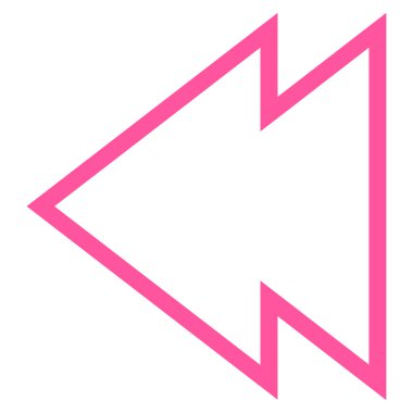 Yön sol kontur vektör simgesi