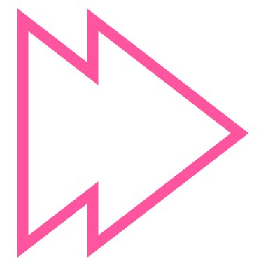 Yön sağ kontur vektör simgesi