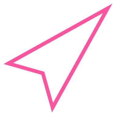 İşaretçiyi doğru yukarı kontur vektör simgesi