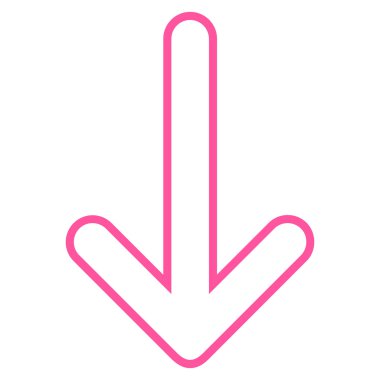 Kontur vektör simgesi aşağı yönlü ok