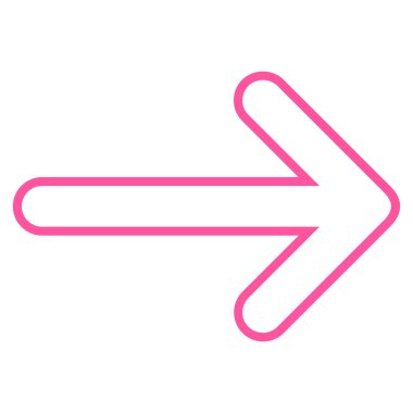 Yuvarlak ok sağ kontur vektör simgesi