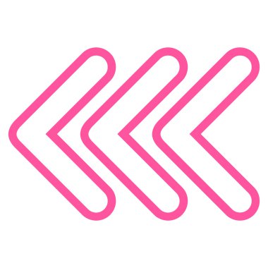 Üçlü işaretçi sol kontur vektör simgesi