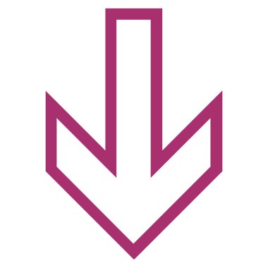 Kontur vektör simgesi aşağı ok